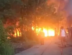 Lagi Diduga Penyulingan Minyak Ilegal di Muba Terbakar