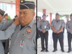 Dua Pegawai Naik Pangkat, Lapas Banyuasin Gelar Upacara Penyamatan Pangkat