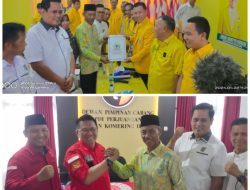 Bacalon Bupati OKI, H Djakfar Shodiq Ambil Formulir Pendaftaran Balon Bupati di Partai Golkar dan PDIP