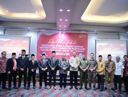 Pj. Bupati Banyuasin Buka Rapat Pleno Penetapan Perolehan Kursi Dan Calon Terpilih Anggota DPRD Kabupaten Banyuasin.