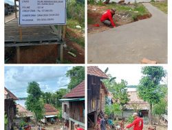 Manfaatkan DD, Kades Lebung Kecamatan Rantau Bayur, Kabupaten Banyuasin, Bangun Jalan