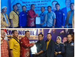 Diiringi Simpatisan Doddy Primadona Kembalikan Formulir Penjaringan Bacawabup Di Partai Nasem Dan Partai Demokrat OKI