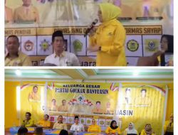 Bakal Calon Wakil Bupati Banyuasin Netta Indian Datangi Kantor DPD Golkar Kabupaten Banyuasin
