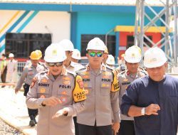 Direktur Pamobvit Polda Sumsel Didampingi Kapolres Banyuasin Tinjau Progres Pembangunan Jalur Sutet 275 KV PLTU Sumsel 1