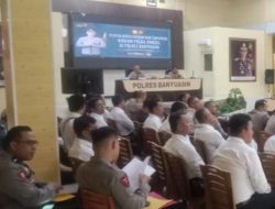 Antusias Personil Polres Banyuasin Mengikuti Sosialisasi Penyuluhan Hukum dari Bidkum Polda Sumsel