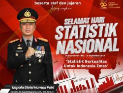 Mabes Polri Ucapkan Selamat Hari Statistik Nasional ke-64