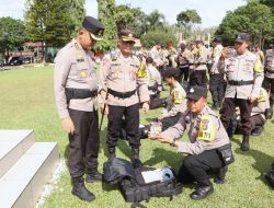 Kapolres Banyuasin Cek Langsung Kesiapan Personel Pengamanan TPS