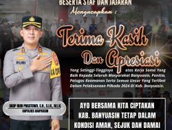 Kapolres Banyuasin Sampaikan Ucapan Terima Kasih Atas Suksesnya Pilkada 2024