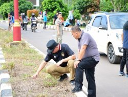 Pj Bupati Banyuasin Muhammad Farid Pimpin Langsung Bersih-Bersih Di Pusat Keramaian Kota Pangkalan Balai