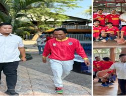 Final Lawan Palembang, Sekda Banyuasin Berikan Motivasi Ke Tim Basket Korpri Banyuasin