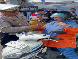 Sambut HUT RI Polres OKI Gelar Aksi Simpatik