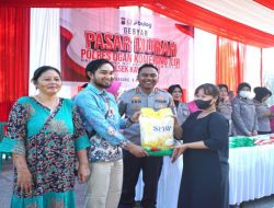 Polres OKI Gelar Pasar Murah Sambut HUT ke-80 RI, Warga Antusias Serbu Terminal Kayuagung