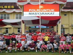 Disambut Forkopimda, Kapolda Sumsel Tiba di Mapolres OKI dalam Rangka Gobar Musi HUT RI ke-80