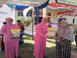 Antusias Masyarakat, 400 Karung Beras Ludes di Gerakan Pangan Murah Polres OKI