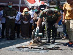 Dandim 0402/OKI Hadiri Acara Pemusnahan Barang Bukti