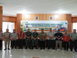 Dandim 0402/OKI Hadiri Rapat Koordinasi OPLA Cetak Sawah Rakyat dan Sosialisasi Brigade Pangan Tahun 2025