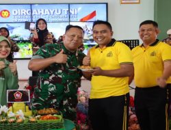 Kapolres OKI Beri Kejutan HUT TNI ke-80 di Makodim 0402 OKI