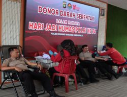 Polres OKI Gelar Donor Darah dalam Rangka Hari Jadi Humas Polri ke-74