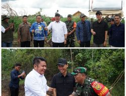 Gubernur Sumsel Tinjau Lahan Cetak Sawah di OKI, Dandim 0402/OKI Siap Dukung Program Ketahanan Pangan