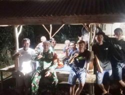 Pentingnya Keamanan, Babinsa Koramil 402-10/Kayuagung, Patroli Sambangi Pos Kamling