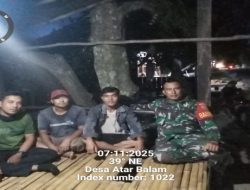 Babinsa Koramil 402-01/Tanjung Lubuk Gandeng Warga Gelar Patroli Siskamling, Perkuat Keamanan Lingkungan