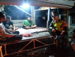 Babinsa Koramil 402-07/Inderalaya dan Warga Gelar Patroli Siskamling di Desa Mandi Angin