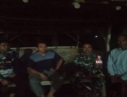 Patroli Siskamling, Personel BabinsaKoramil 402-05/ MuaraKuang Pantau Pos Ronda di Desa Binaan