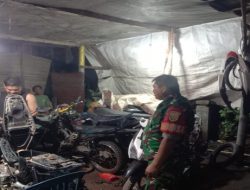 Sinergi Babinsa Koramil 402-08/Pampangan dan Linmas Gelar Patroli Malam Jaga Keamanan di desa Pampangan