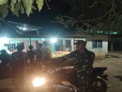 Berikan Rasa Aman, Babinsa Koramil 402-08/Pampangan Intensifkan Patroli Siskamling