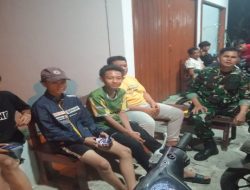 Patroli Malam Hari, Koramil 402-03/SP Padang Apresiasi Pelaksanaan Siskamling Warga Desa Terusan Menang