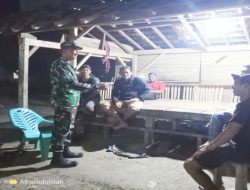 Jelang Nataru Babinsa Dan Linmas Tingkatkan Patroli Siskamling Jaga Kondusifitas, Di Wilayah Kecamatan Kayuagung