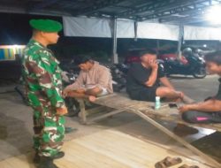 Bukti Kemanunggalan TNI-Rakyat, Koramil 402-06/Tg Batu Gelar Patroli Siskamling