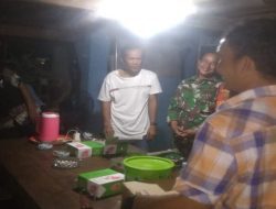 Perkuat Keamanan Wilayah Desa, Babinsa Koramil 402-05/Muara Kuang Rutin Patroli Siskamling