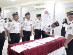 Awali Tahun, Kalapas Tanjung Raja Tandatangani Perjanjian Kinerja