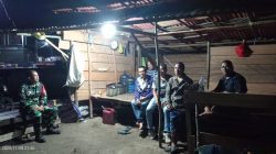 Babinsa Kayuagung Gelar Patroli Siskamling di Desa Tanjung Serang