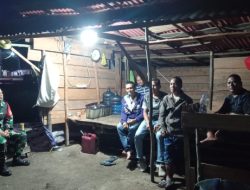 Babinsa Kayuagung Gelar Patroli Siskamling di Desa Tanjung Serang