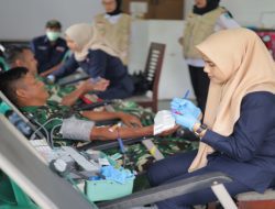 Kodim 0402/OKI-OI Gelar Donor Darah Peringati HUT ke-80 Persit