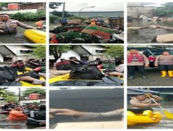 Sinergi TNI- Polri dan Pemkot Bergerak Cepat Evakuasi Banjir di Pimpin Kapolsek cakung