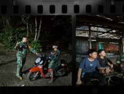 Pastikan Kondisi Aman Babinsa Koramil 402-01/Tg Lubuk Melaksanakan Patroli Malam