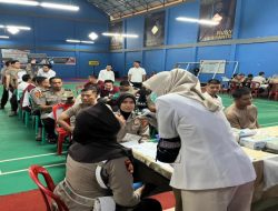 Polres OKI Laksanakan Rikkes Berkala, Pastikan Kesehatan Personel Tetap Prima