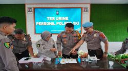 Polres OKI Gelar Tes Urine 769 Personel Secara Bertahap, Pimpinan Beri Teladan