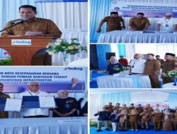 Bupati Banyuasin Tandatangani MoU Dengan Perum Bulog Kenten Palembang