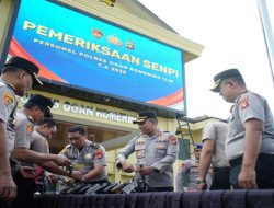 Polres OKI Gelar Apel Pemeriksaan Senpi Dinas, Pastikan Penggunaan Senjata Sesuai Prosedur