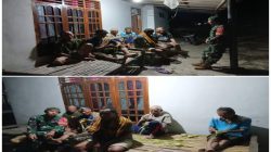 Rutin, Babinsa Koramil 402-01/Tg Lubuk Gelar Komsos dan Patroli Siskamling