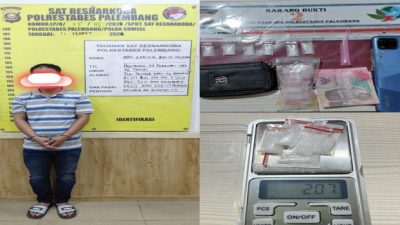 Dua Titik Transaksi Sabu di Palembang Digerebek Polisi, 12 Paket Diamankan