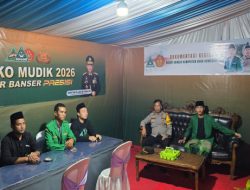 Sinergi Polres OKI dan Ansor Banser Presisi Bangun Posko Mudik Dukung Operasi Ketupat Musi 2026