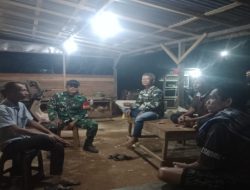 Babinsa Pampangan Berperan Aktif Dalam Melaksanaakan Patroli Malam yang Untuk Wujudkan Lingkungan Aman Dan Tertib