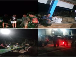 Patroli malam, Babinsa 402-05/ Muara Kuang Berikan Himbauan Kamtibmas Kepada Warga Cegah Aksi Kriminalitas