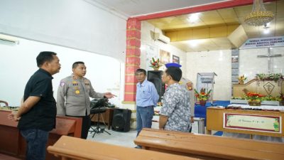 Polres OKI Bersihkan Gereja GPJKO di Kayuagung, Perkuat Toleransi Lewat Program Belida