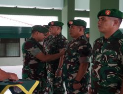 37 Prajurit Kodim 0402/OKI-OI Naik Pangkat, Dandim Tekankan Profesionalisme dan Dedikasi